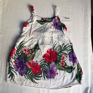 Aloha Fashion Little Toddler Girls Summer Floral Dress, size 3T, White & Green